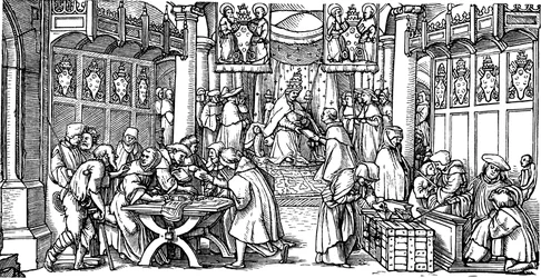 Der Ablasshandel (Detail)
