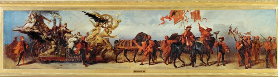 Die Eisenbahnen, Skizze für den Jubiläumsumzug 1879
