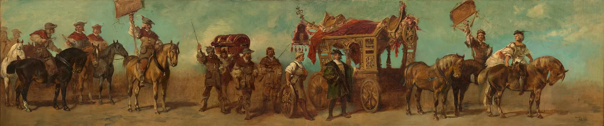 Entwurf zum Festzug 1879 - Die Wagenbauer, Sattler, Riemer und Taschner