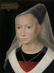 Detail des Porträts einer jungen Frau