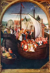 Die Abreise der heiligen Ursula aus Basel, vor 1489