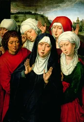 Die heiligen Frauen, rechte Tafel des Deposition-Diptychons, ca. 1492-94