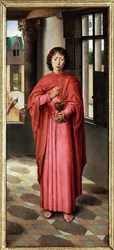 Triptychon von John Donne: rechter Flügel, Heiliger Johannes Evangelist, Namenspatron von Sir John Donne