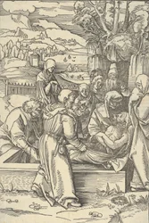 Die Grablegung, aus Speculum passionis domini nostri Ihesu Christi, 1507
