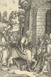 Der Einzug in Jerusalem, aus Speculum passionis domini nostri Ihesu Christi