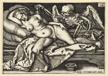 Der Tod und die schlafende Frau