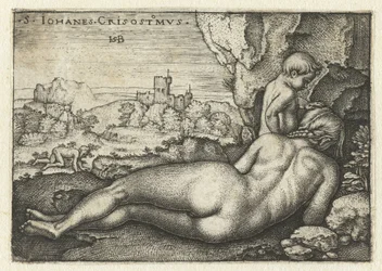 Heiliger Johannes Chrysostomus als Einsiedler in der Wüste