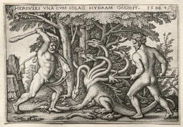 Die Arbeiten des Herkules: Herkules tötet die lernäische Hydra, 1545