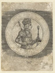 Vorderseite einer Medaille mit Porträt von König Ferdinand I. von Ungarn und Böhmen, halbfigur