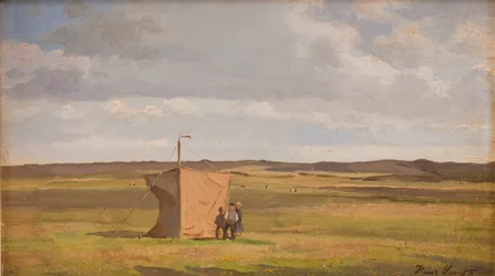 Der Unterstand des Künstlers in den Mooren Jütlands