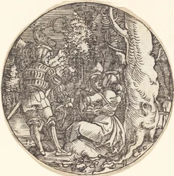 Die Umarmung (Ein Liebespaar bei einem Baum)