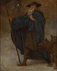Dezember (Wotan mit Wölfen)