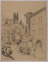 Ansicht des Klosters des heiligen Franziskus in Florenz