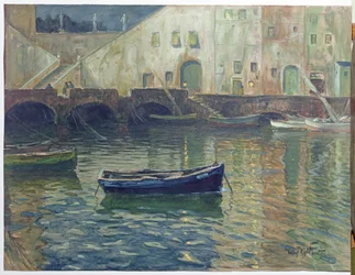 Hafen im Mondlicht, ca. 1900