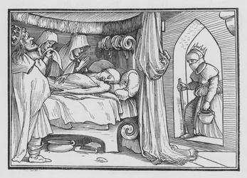 Jerobeam schickt seine Frau verkleidet, um den Propheten Ahija zu befragen, 1 Könige XIV, 12