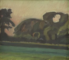 Landschaft nach Sonnenuntergang