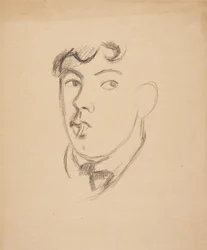 Selbstporträt mit Zigarette