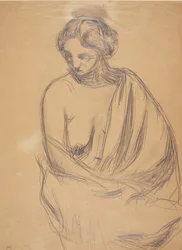 Sitzendes weibliches Modell