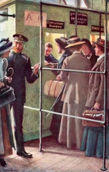 Ankunft in Quebec einer Gruppe von Frauen-Einwanderern, begleitet von der Heilsarmee