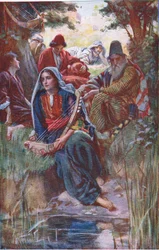 An den Flüssen Babylons, Illustration aus Pictures That Teach The Crown Series, 1920