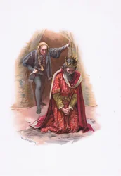 Hamlet und der König, Illustration aus Hamlet