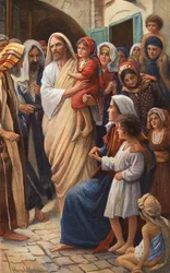 Jesus segnet kleine Kinder