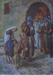 Kein Platz in der Herberge, Illustration aus Harold Copping Bilder: Die Kronen-Serie, ca. 1920er