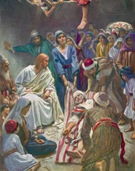 Der Mann durch das Dach gelassen, Lukas, 5, 24