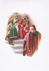 Das Treffen mit Rosenkranz und Güldenstern, Illustration aus Hamlet
