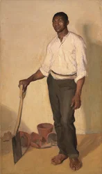 Porträt eines schwarzen Gärtners, ca. 1905