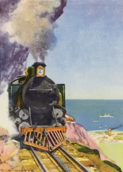 Eine Gebirgsbahn in den Anden