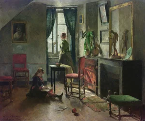 Innenraum mit Figuren