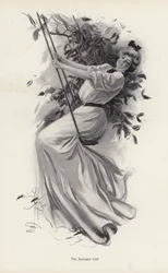 Junge Frau auf einer Schaukel