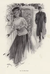 Junge Frau wartet darauf, Schneebälle auf einen Mann zu werfen