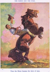 So wurde das Pferd zum Sklaven des Menschen (aus Das Pferd und der Hirsch)