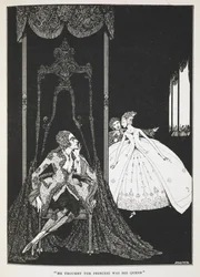 "Er dachte, die Prinzessin sei seine Königin." Illustration zur Geschichte 