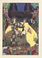 Der Garten des Paradieses. "Jetzt beginnen wir unsere Tänze!" riefen die Feen.