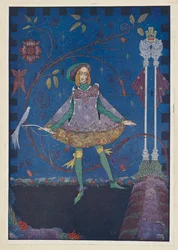 Der Schweinehirt. Auf dem Grab des Vaters des Prinzen wuchs ein Rosenstrauch, Illustration aus 
