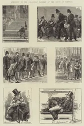 Eintritt in die Fremdengalerie des House of Commons