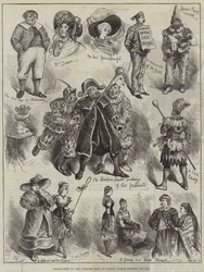 Charaktere im Kostümball im Colney Hatch Irrenhaus