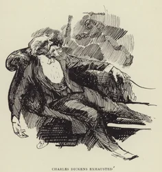 Charles Dickens erschöpft