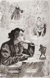 Erinnerungen an Grimaldi. Illustration von Harry Furniss für den Charles Dickens Roman Memoiren von Joseph Grimaldi, aus der Testimonial Edition, veröffentlicht 1910