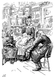 Mr. Riah und Miss Wren bei den Six Jolly Fellowship Porters, 1912