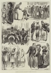 Skizzen in der Lobby des House of Commons