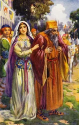 Er erblickte Isaac den Juden und seine schöne Tochter Rebecca