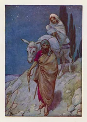 Joseph stand auf, nahm das Kind und seine Mutter bei Nacht und zog nach Ägypten