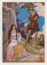 Arme, verlorene, weinende Ariadne