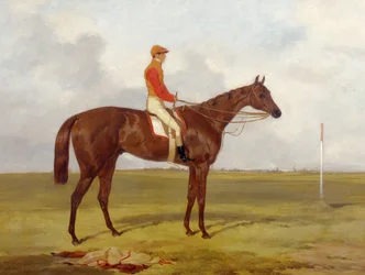 Ein Porträt von The Cossack, Gewinner des Derbys 1847 mit S. Templeman, 1847