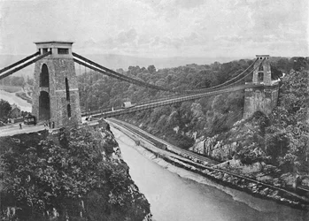 Clifton Hängebrücke, um 1896
