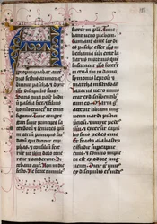 Evangelienbuch mit Evangelistenporträts: Verzierte Initiale, ca. 1480
